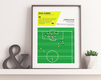 Paul Caddis, Birmingham City v Bolton Wanderers Match Moment Poster | 2014 Survival Goal | Birthday Gift