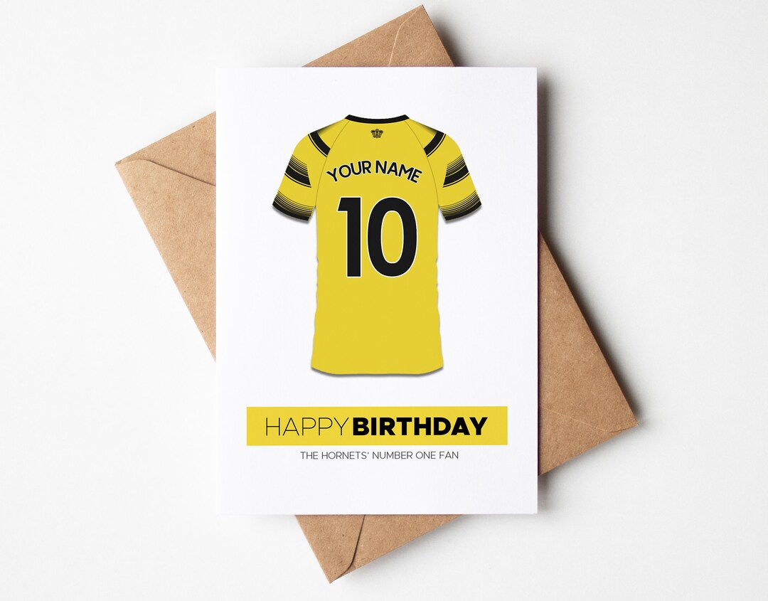 Personalised Watford FC Birthday Card watford Greeting Card