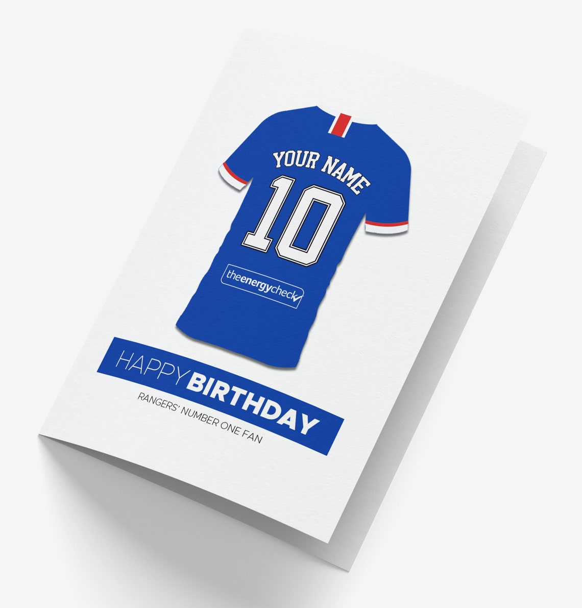 Personalised Rangers Birthday Card Glasgow Rangers Greeting Etsy