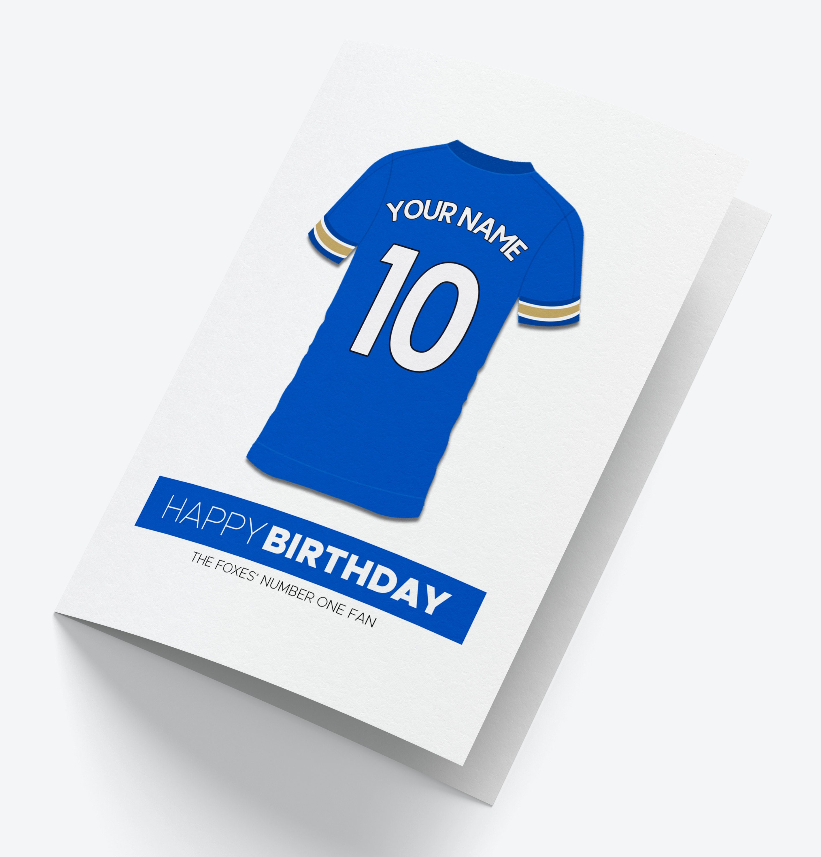 Personalised Leicester City Birthday Card Leicester Greeting Etsy