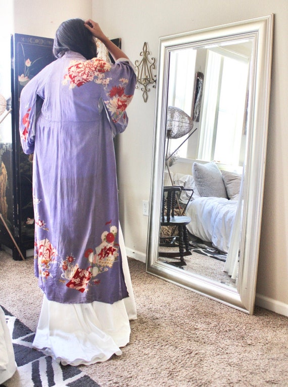 1940s Pure Silk Floral Kimono