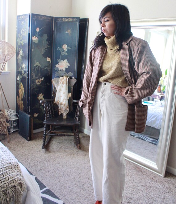 1980's Plaid Oversized Blazer