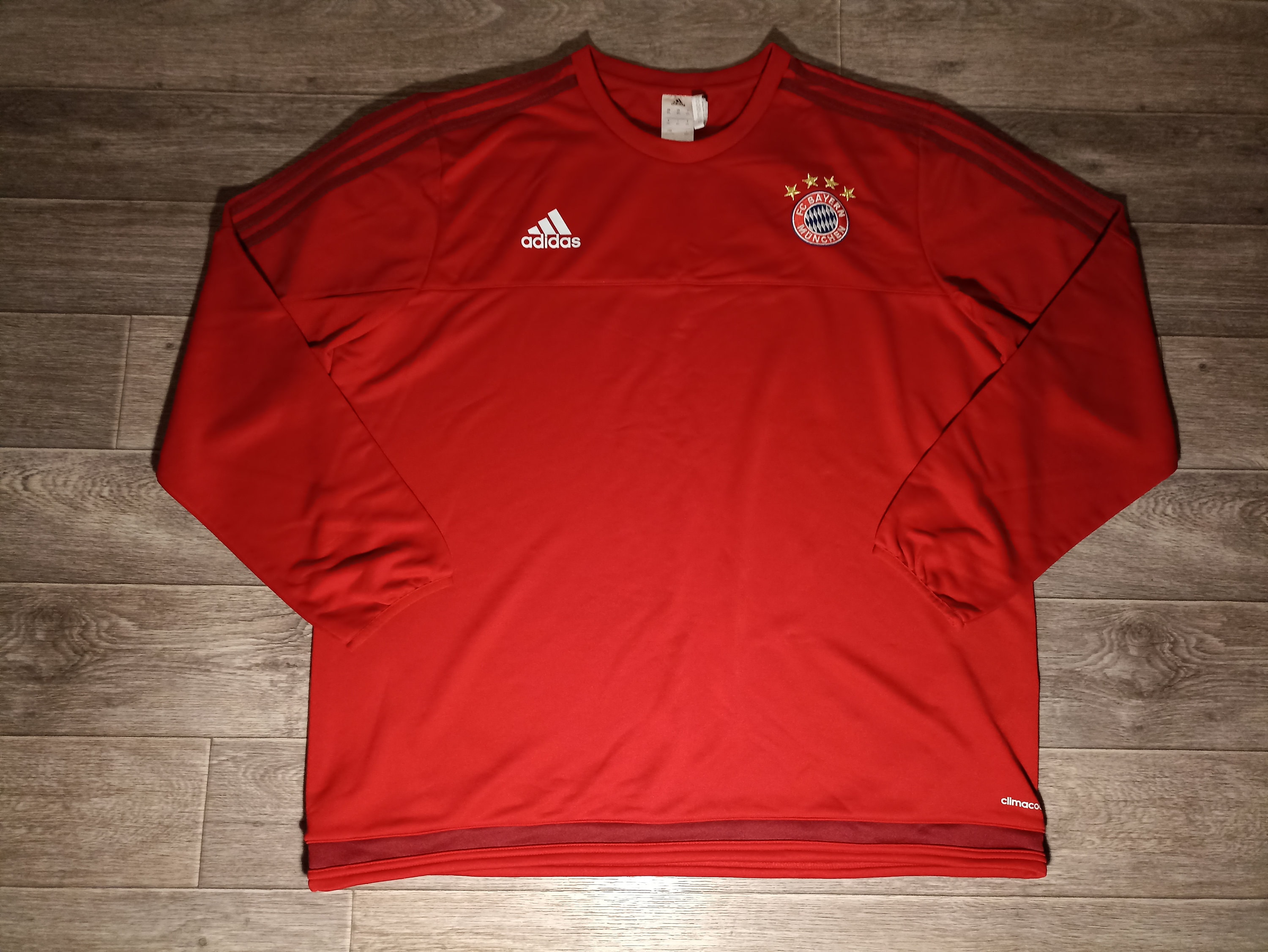 Bayern Munchen Munich FC FCB Germany adidas 2015/16 red men's sports soccer football pullover sweater uniform shirt jersey size 2XL/3XL