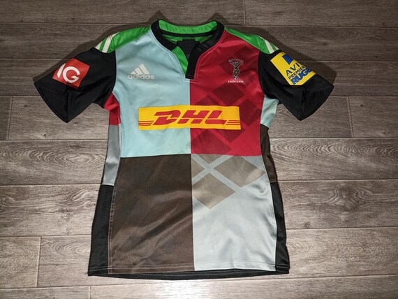 Harlequins FC equipo de futbol rugby Inglaterra adidas 2014 15 multicolor deportes hombres entrenamiento uniforme camiseta prendas de punto talla M Etsy Espana
