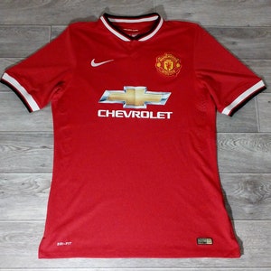 MENS NIKE MANCHESTER UNITED 2014/15 TRAINING FOOTBALL SOCCER SHIRT JERSEY  SIZE L