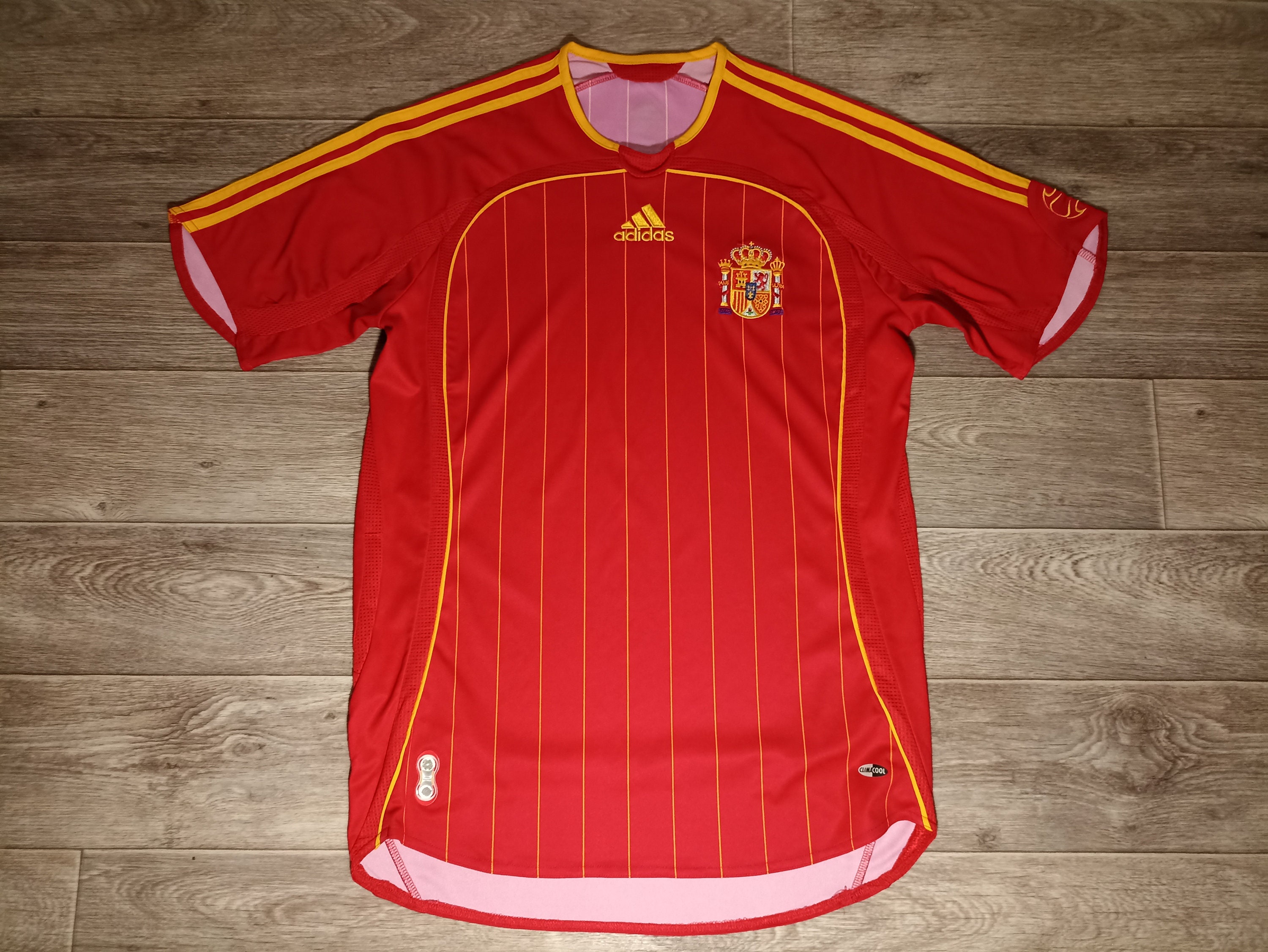 0501 Adidas Vintage Spain National Soccer Team Jersey 1998 Home