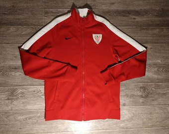 Athletic de Bilbao FC España Nike rojo blanco hombres deportes entrenamiento fútbol chaqueta chándal jersey uniforme prendas de punto talla S