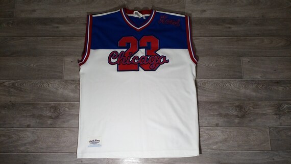 VTG Karl Kani Football Jersey Adult XL Red Dark Blue Sewn