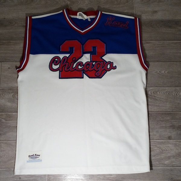 Vintage Karl Kani Chicago 23 American USA Brooklyn New York 90s men's sports  basketball kit uniform jersey shirt knitwear size XL/2XL