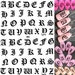 Nail Art Water Decals - Old English Gothic Font Capital Letters - 2x each letter