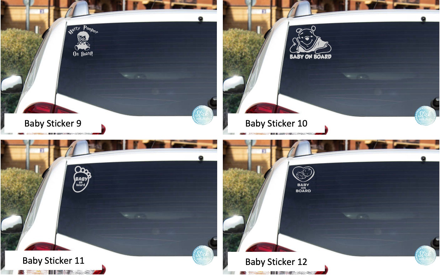 Sticker car Baby on board and baby feet - Wall Decals Cars Cars -  ambiance-sticker