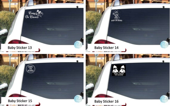  Kaizen Baby On Board Sticker Decals for Cars Sticker Baby in Car  Windows Sticker for VW,Toyota,Honda,Chevrolet,Ford,Mercedes Benz,Audi,BMW  and Any SUV,Truck or Sedan Car Color White : Automotive