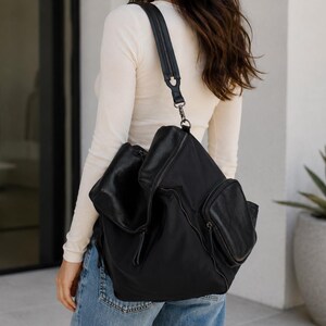 Black Suede Backpack - Etsy display picture 3