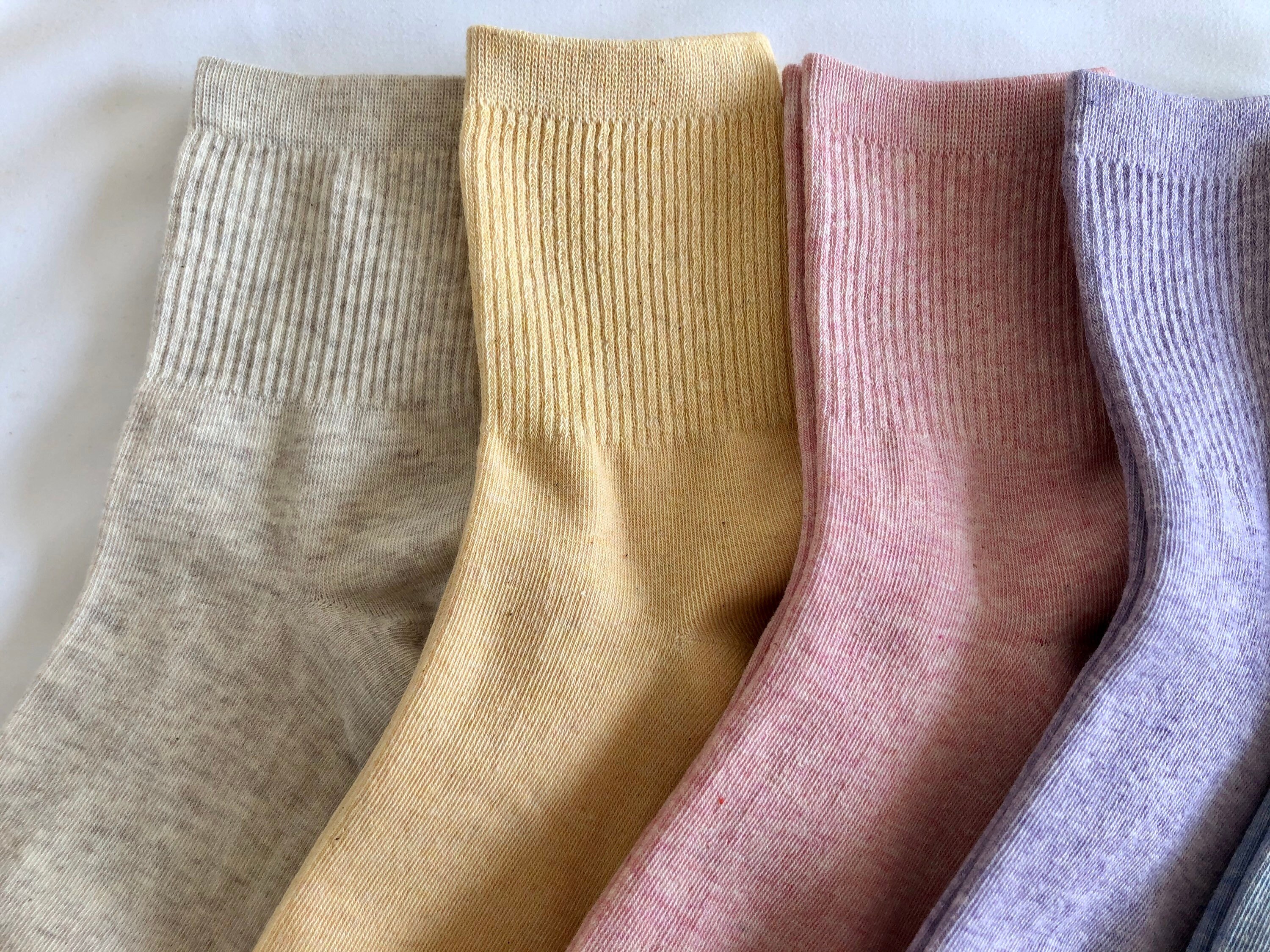 Pastel Basic Crew Socks Women Fun Fashion Socks Color Socks Etsy