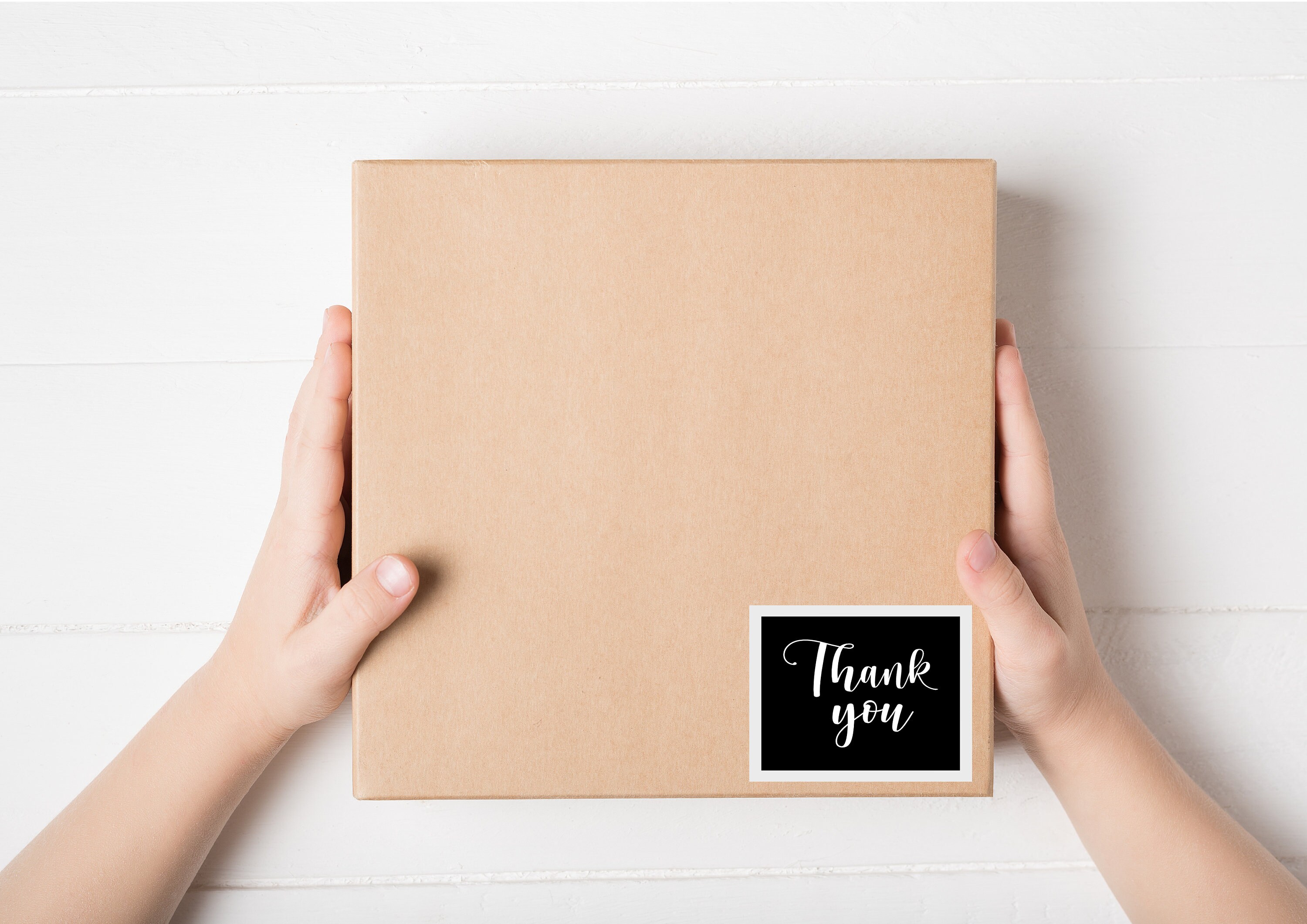 Instant download printable thank you rectangle sticker | Etsy