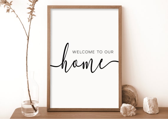 Welcome to Our Home Printable Poster Quote Print Welcome | Etsy