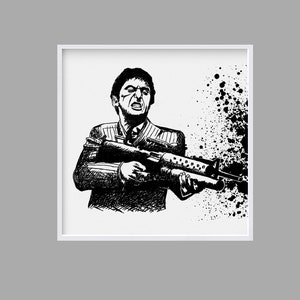 Scarface | Al Pacino | Printable Art | Instant Download | Print Yourself | Wall Art | Home Decor