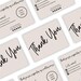 Editable Thank You Business Cards Template. Canva. Beige Black Aesthetic. A6. Small Business. Minimalistic Design. Packaging Supplies 