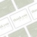 Editable Thank You Business Cards Template. Canva. Sage Green White Aesthetic. A6. Small Business. Minimalistic Design. Packaging Supplies 