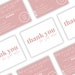 Editable Thank You Business Cards Template. Canva. Pink White Aesthetic. A6. Small Business. Minimalistic Design. Packaging Supplies 