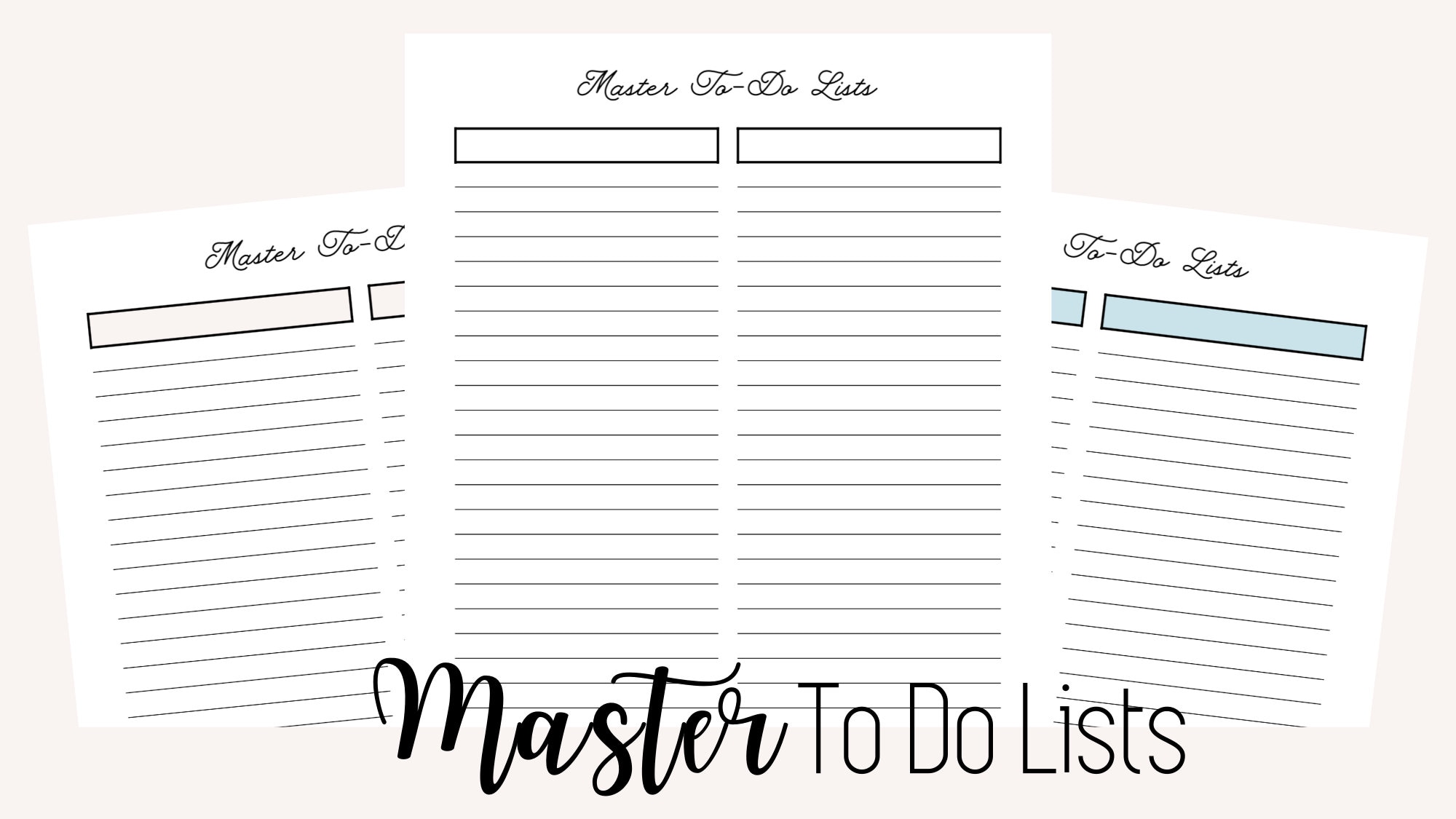 Master To Do List Printable Bundle 8.5 x 11 inches - Etsy Nederland