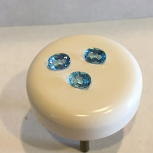 Swiss Blue Topaz - 3 pieces - oval shape  1 Ct each (BT 2) Free Shipping