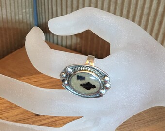Montana Agate Sterling Silver Ring  (SR 429) Free Shipping