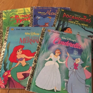 5 Disney Little Golden Books Books-(set 19) Free Shipping