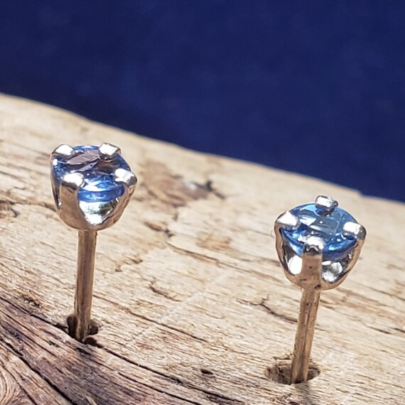 Montana Yogo Sapphire Round Stud Earrings