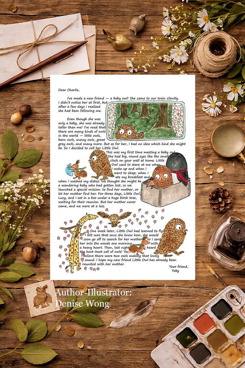 Little Owl Visits – Letters from Toby