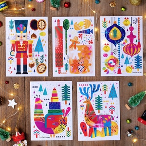 Christmas Card Packs. Packs of 5, 10 20 Illustrated/ Illustration Christmas Nordic/Folklore Printed Cards.