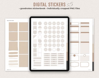 Basic Sticker set 1 in 5 Colors | Digital Planner | Goodnotes | Notability | Stickerbook