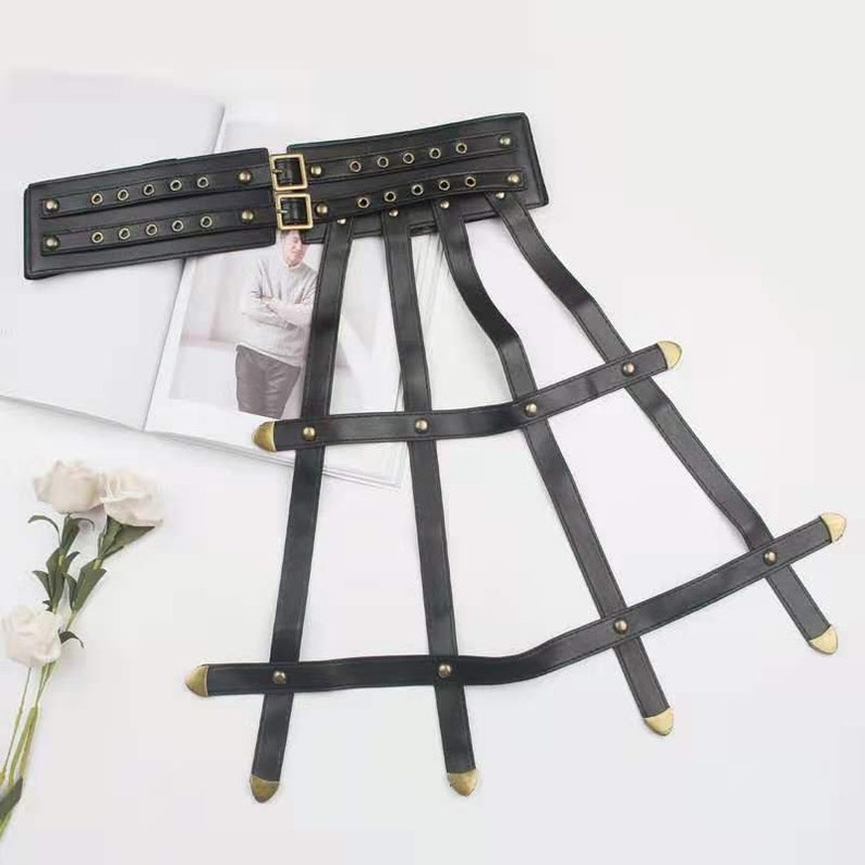 waistband,dress decoration,rock pu belt pu leather tassel belt cool belt,waist accessories leather dress,black leather belt,punk belt