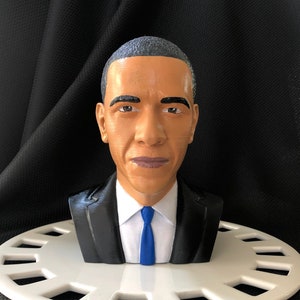 Barack Obama Bust 3 25 Inch 44th Us President 3d Printed Etsy