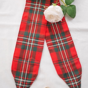 Tartan Handfasting Ribbon SCOTT RED MODERN