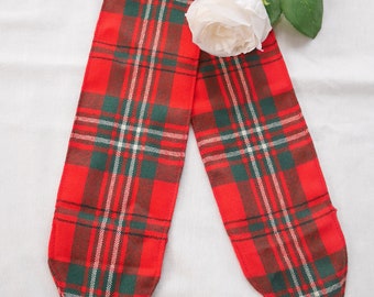 Ruban mariage tartan SCOTT RED MODERN