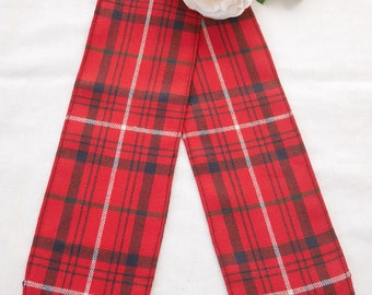 Ruban mariage tartan ROSE MODERNE