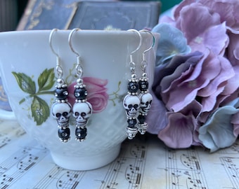 Skull Skull Earrings Halloween gothic witchy witch