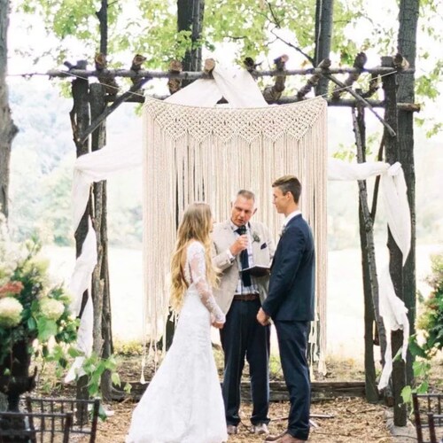 Macrame Wall Hanging Boho Wedding Hanger Cotton Handmade Wall Etsy