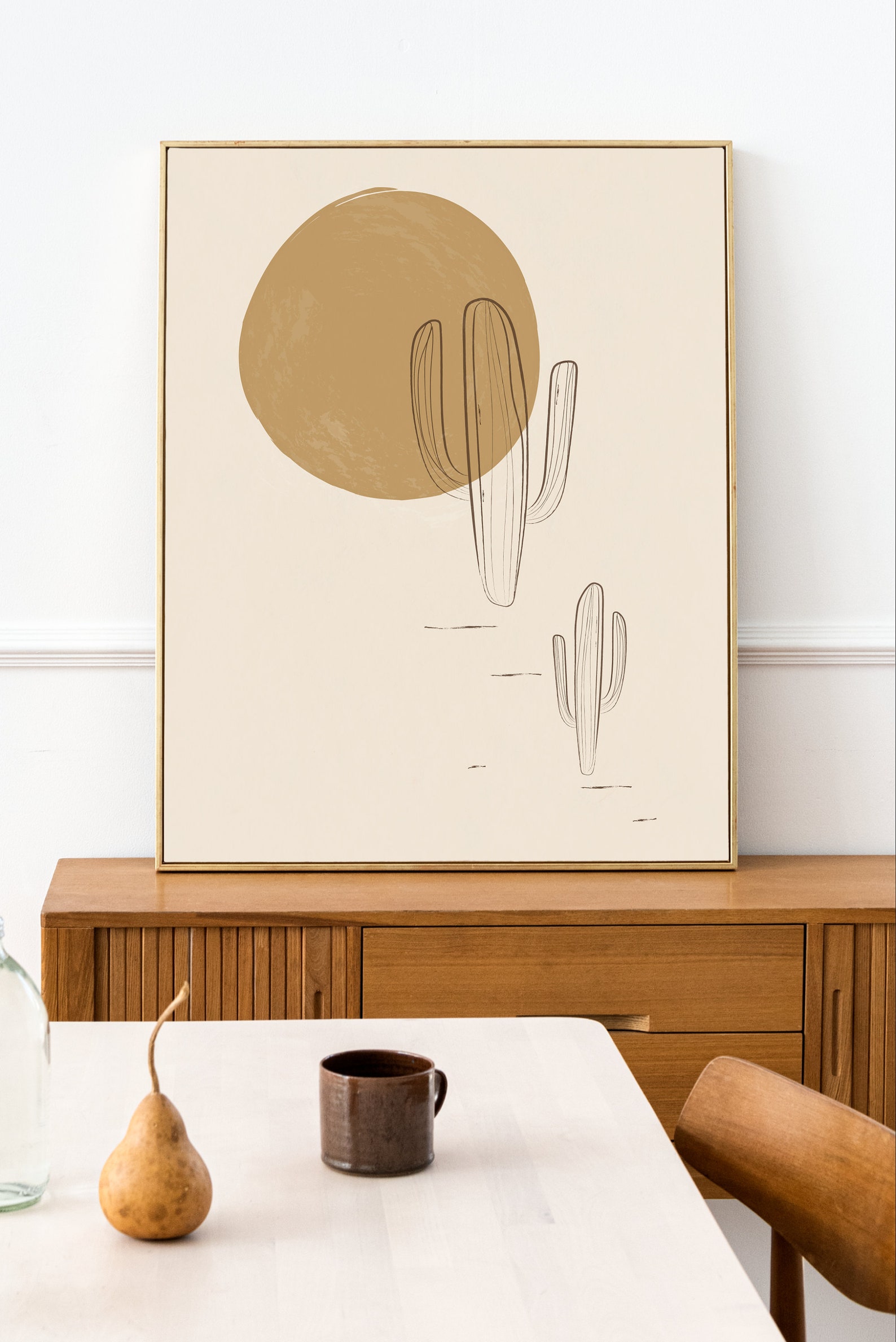 Wall Print Boho Decor Desert Wall Art Cactus Print Sun Etsy