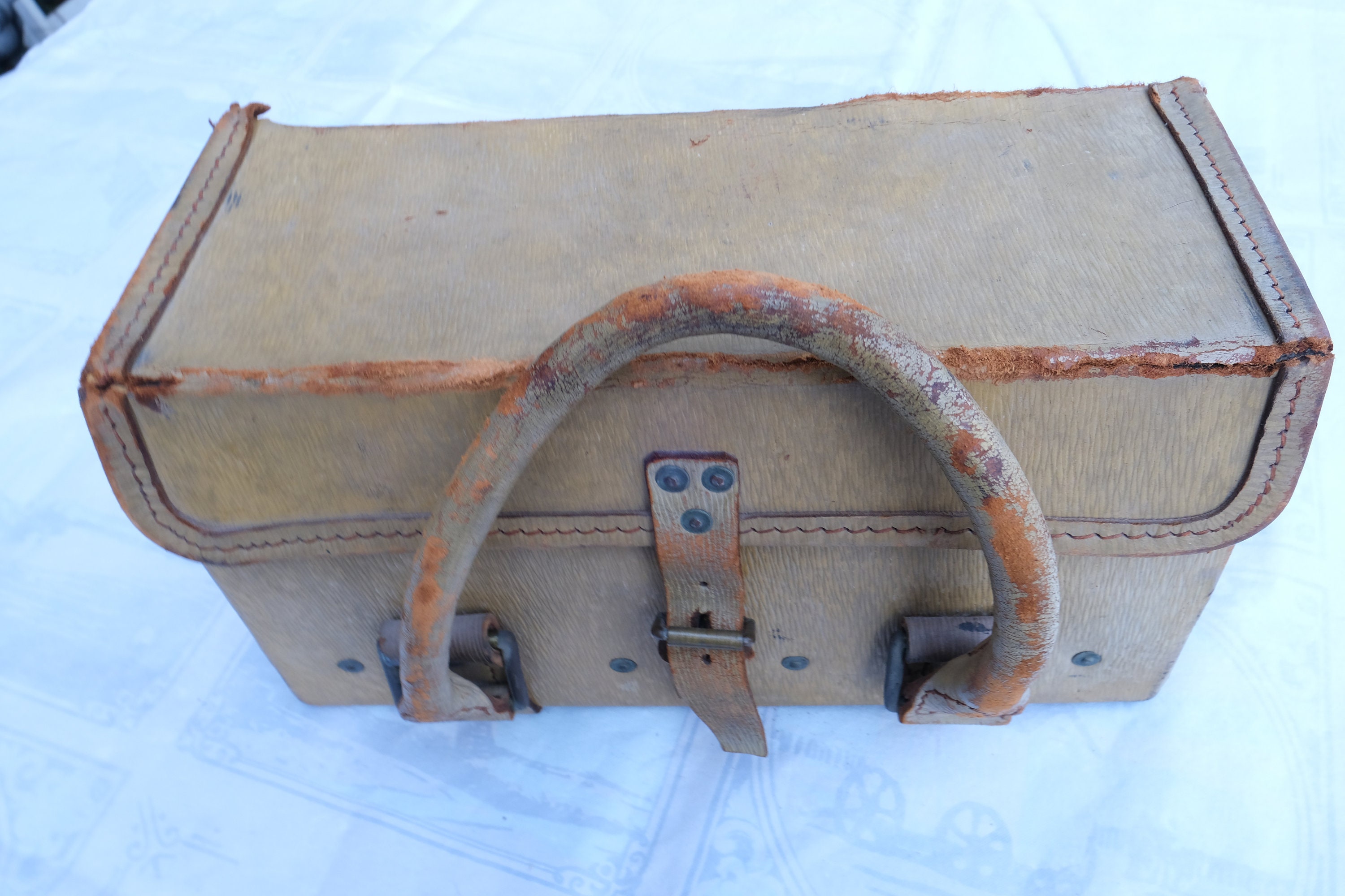 Remploy ltd English leather toolbag/mechanic case, 1955