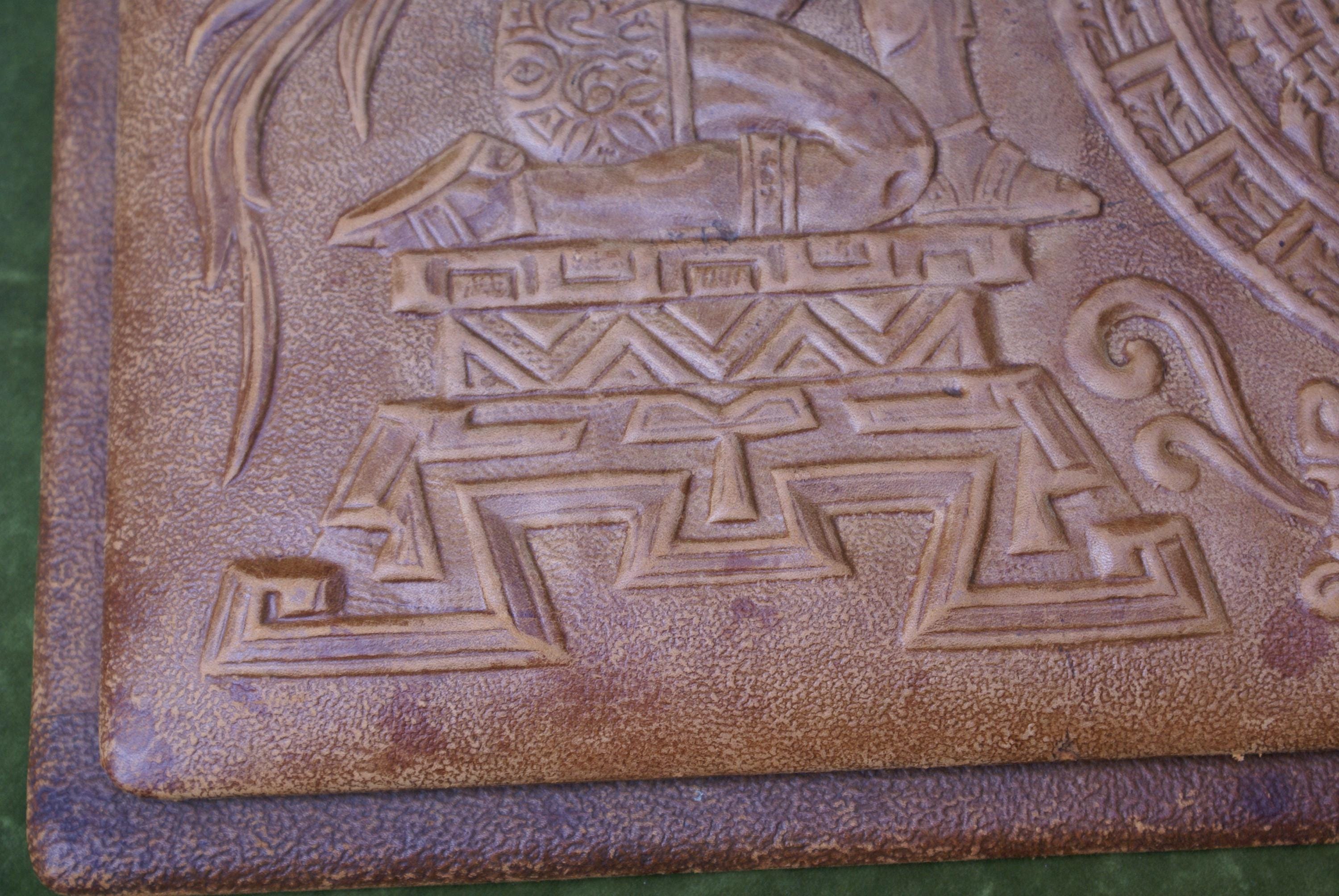 Monumental Tooled Leather Intricating Desk Writing Set, Port Folio - Etsy
