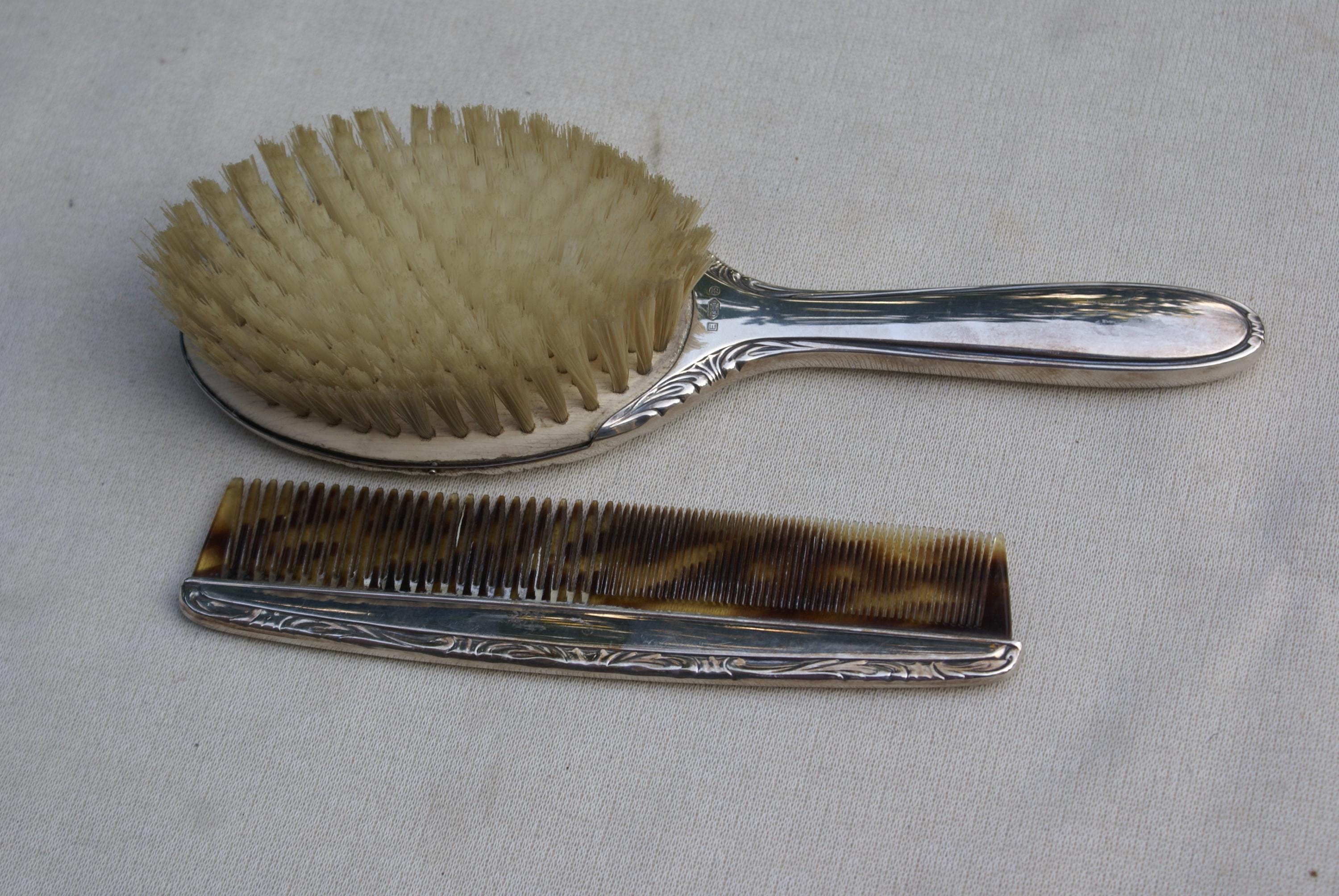 Vintage Gero, Silver Plate, Brush and Comb - Etsy