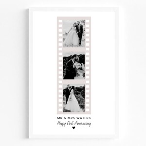 Personalised Couples Anniversary Print, Couples Photo Gift, Wedding ...