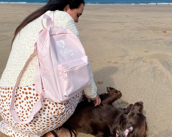 Personalised Dog Backpack: Puppy Travel Rucksack, Dog Walking Bag