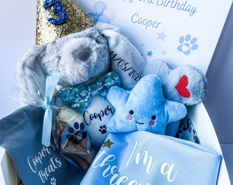 Dog Birthday Hamper, Dog Birthday Gift, Dog Hamper, Dog Birthday Present, Personalised Dog Gift, Dog Toy, Personalised Dog Birthday Gift Box