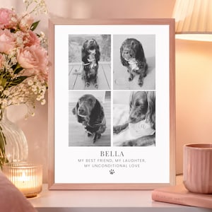 Personalised Dog Photo Print: Custom Pet Portrait, Dog Wall Art