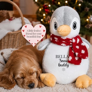 Personalised Christmas Penguin Toy: Christmas Gift for Dogs
