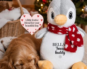 Personalised Christmas Penguin Toy: Dog Christmas Gift