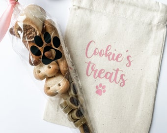 Personalised Dog Treat Bag & Dog Treat Cone, Dog Treats, Dog Treat Cone, Pet Treat Bag, Dog Gift, Dog Birthday Gift, Dog Treat Bag